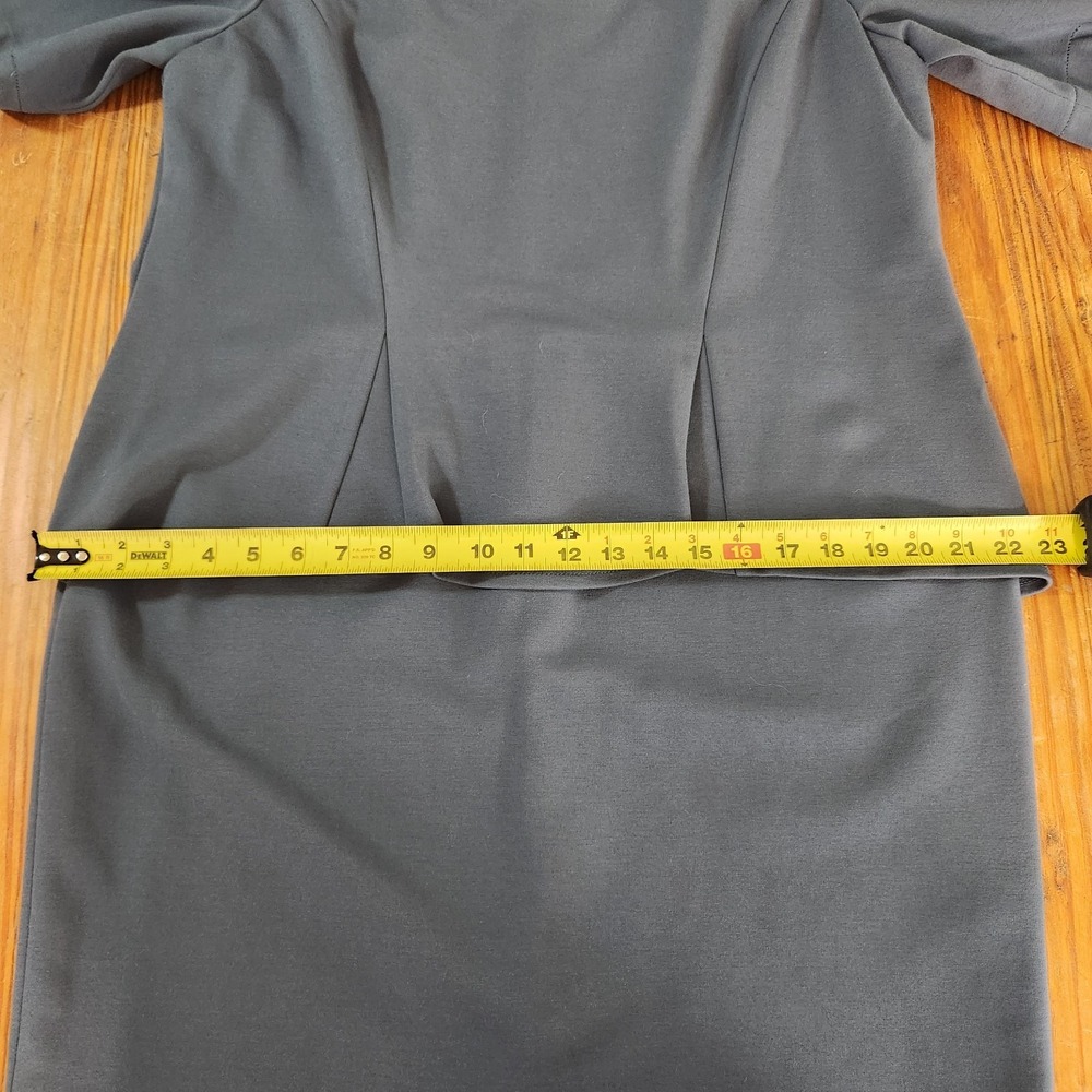 Lafayette 148 New York Blue Peplum Stretch Ponte Knit Dress Sz 16 Career Classic - Picture 12 of 14